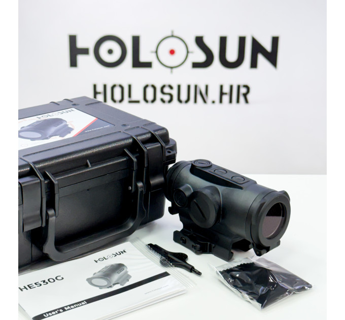 Holosun Red Dot Sight HE530G-RD switchable between Circle Dot and Single Dot and a full titanium housing