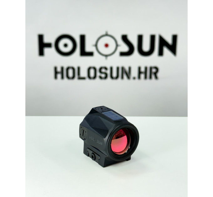 Holosun SCRS-GR-2 green dot sight, 2MOA dot reticle, solar cell, black, Picatinny/Weaver rail, hunting