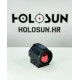 Holosun SCRS-GR-2 green dot sight, 2MOA dot reticle, solar cell, black, Picatinny/Weaver rail, hunting