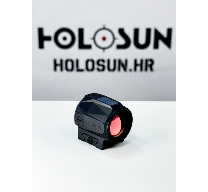 Holosun SCRS-RD-MRS red dot sight, switchable 2MOA dot, 65MOA circle dot reticle, solar cell, black