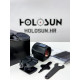 Holosun SCRS-RD-MRS red dot sight, switchable 2MOA dot, 65MOA circle dot reticle, solar cell, black