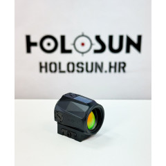 Holosun SCRS-RD-2 red dot sight, 2MOA dot reticle, solar cell, black, Picatinny/Weaver rail, hunting