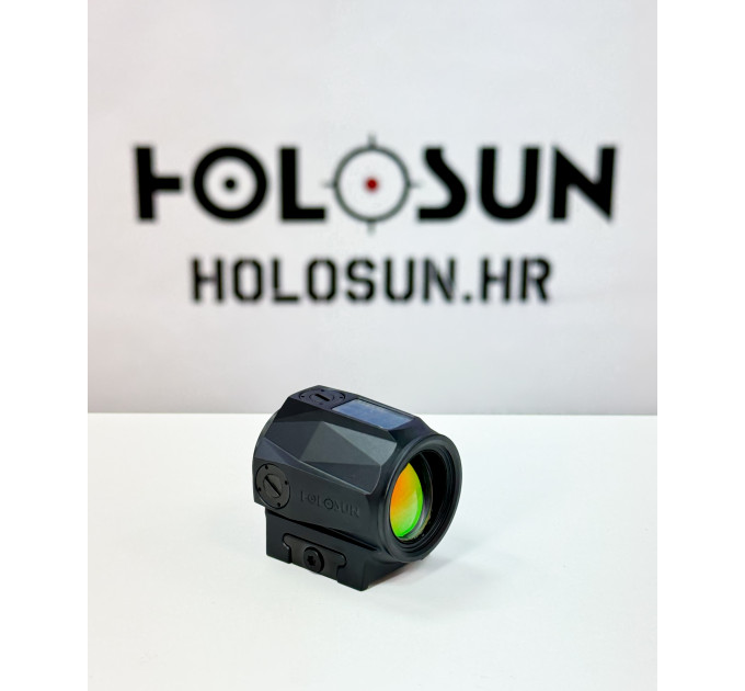 Holosun SCRS-RD-2 red dot sight, 2MOA dot reticle, solar cell, black, Picatinny/Weaver rail, hunting