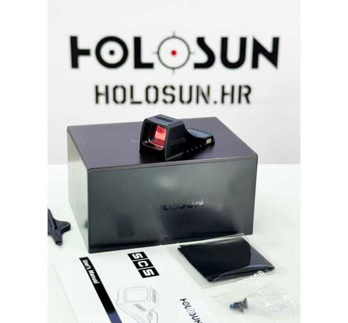 Holosun SCS-P10-GR open reflex green dot sight switchable 2MOA dot, 32MOA circle dot reticle solar cell, CZ P10 OR & CZ Shadow 2