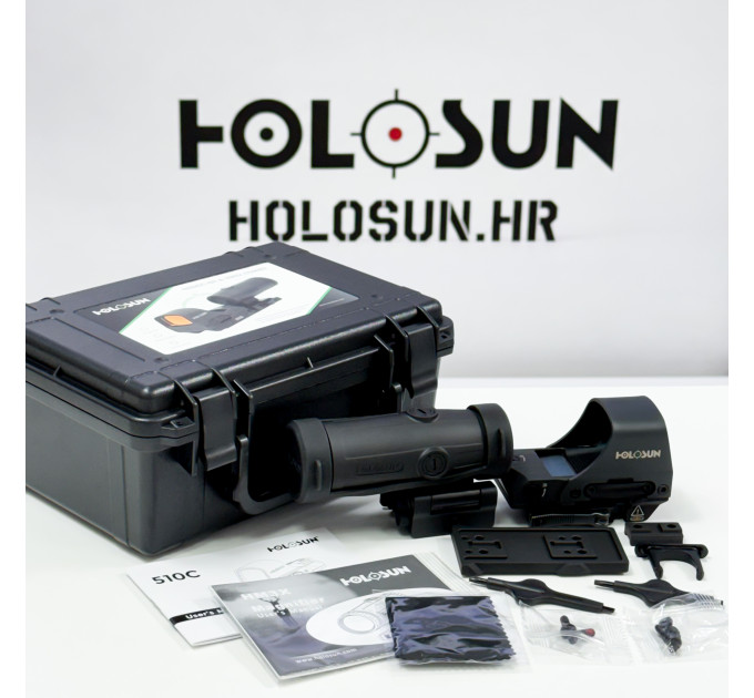 Holosun Set HE510C GR + HM3X Magnifier + Hardcase