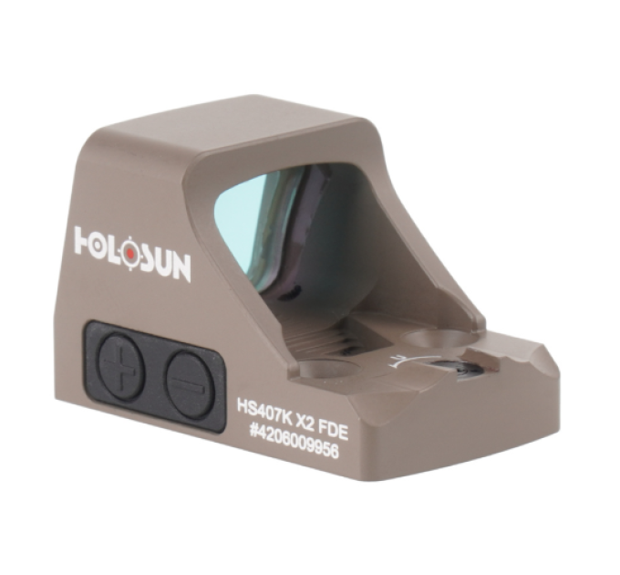 Holosun HS407K-X2-FDE SubCompact Red Dot Shake Awake 6 MOA red dot