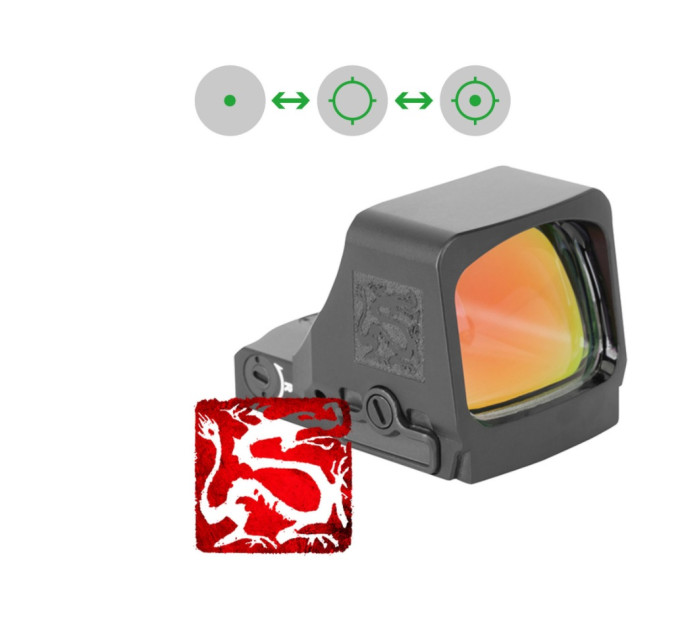 Holosun open reflex sight RONIN-HE507COMP-GR with interchangeable reticle, green dot sight, hunting, airsoft, military, elite series, RMR