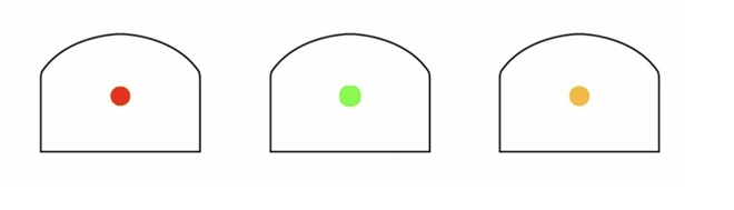 Three dot colors: red, green, gold