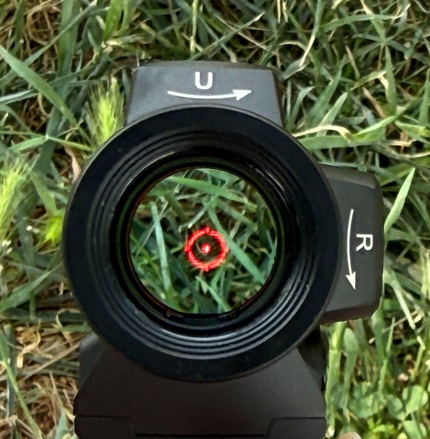 Red dot reticle view